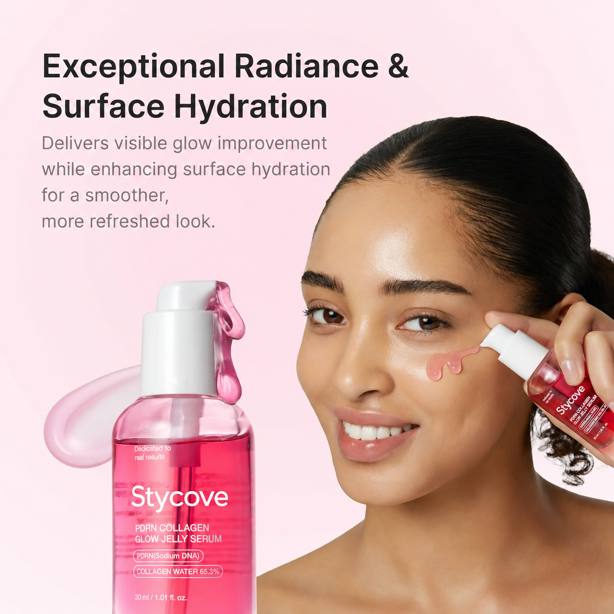 Stycove PDRN Pink Collagen Glow Jelly Serum for Radiance