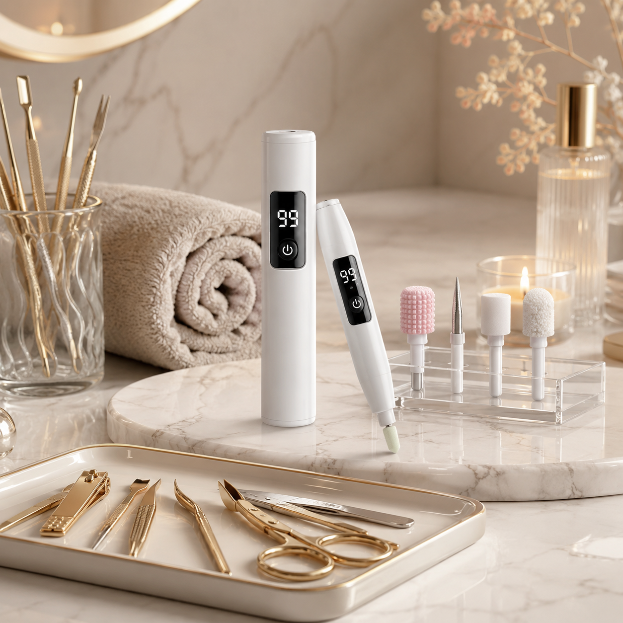 Professional Ultra-Safe LED Electric Nail Grinder