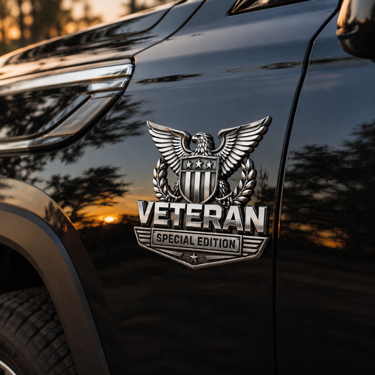 Veteran Special Edition Premium Metal Car Emblem