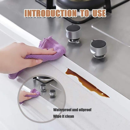 3Pcs White Waterproof Caulk Tape 3.2m Self-Adhesive Sealing Tape  With Scraper