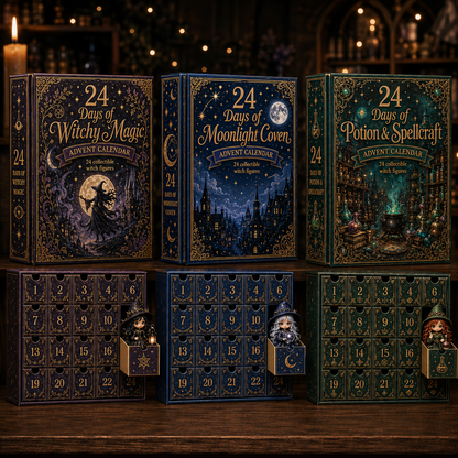 🔥 2026 The Five Covens Witch Advent Calendar – 24 Collectible Witches, 4 Magical Coven Styles