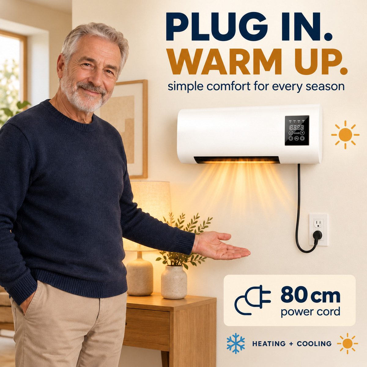 The No-Installation Air Conditioner — Powerful Heating, Refreshing Cooling, Year-Round Comfort