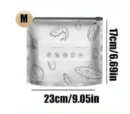 Aluminum Foil Sealable Bags, Reusable Zip Lock Food Storage Pouches