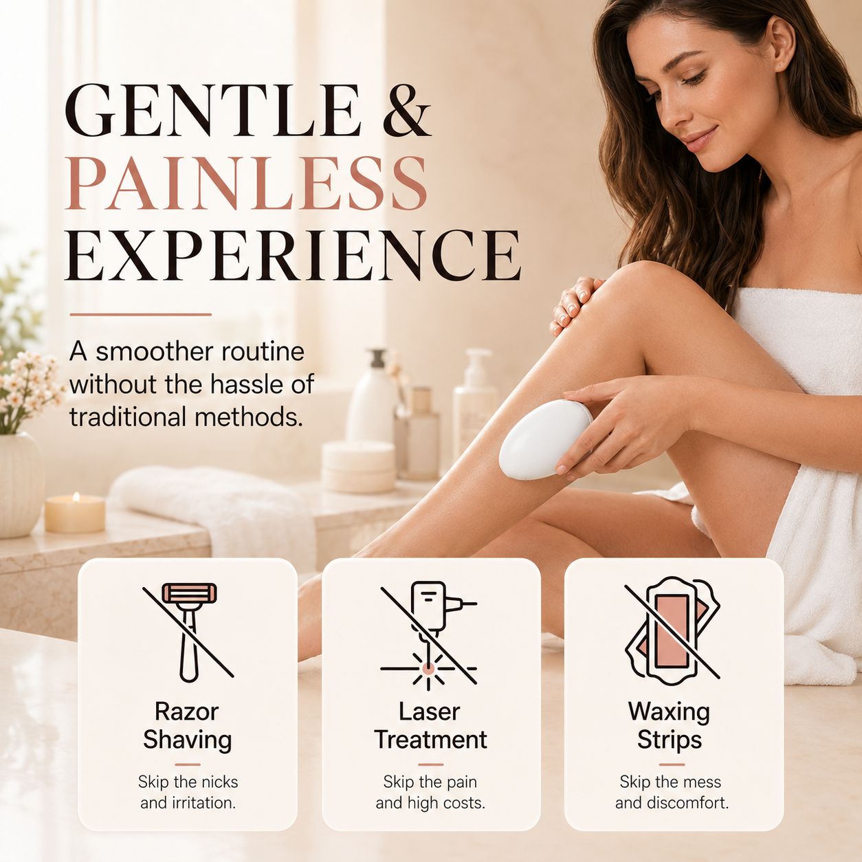 ✨ Crystal Hair Eraser – Reusable Hair Removal & Exfoliation