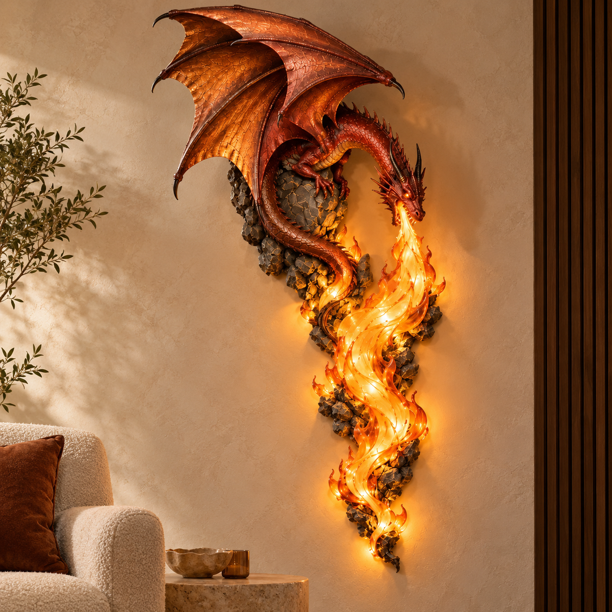 🐉 Dragonfire Guardian Wall Sconce – A Legendary Flame Awakens On Your Wall 🔥