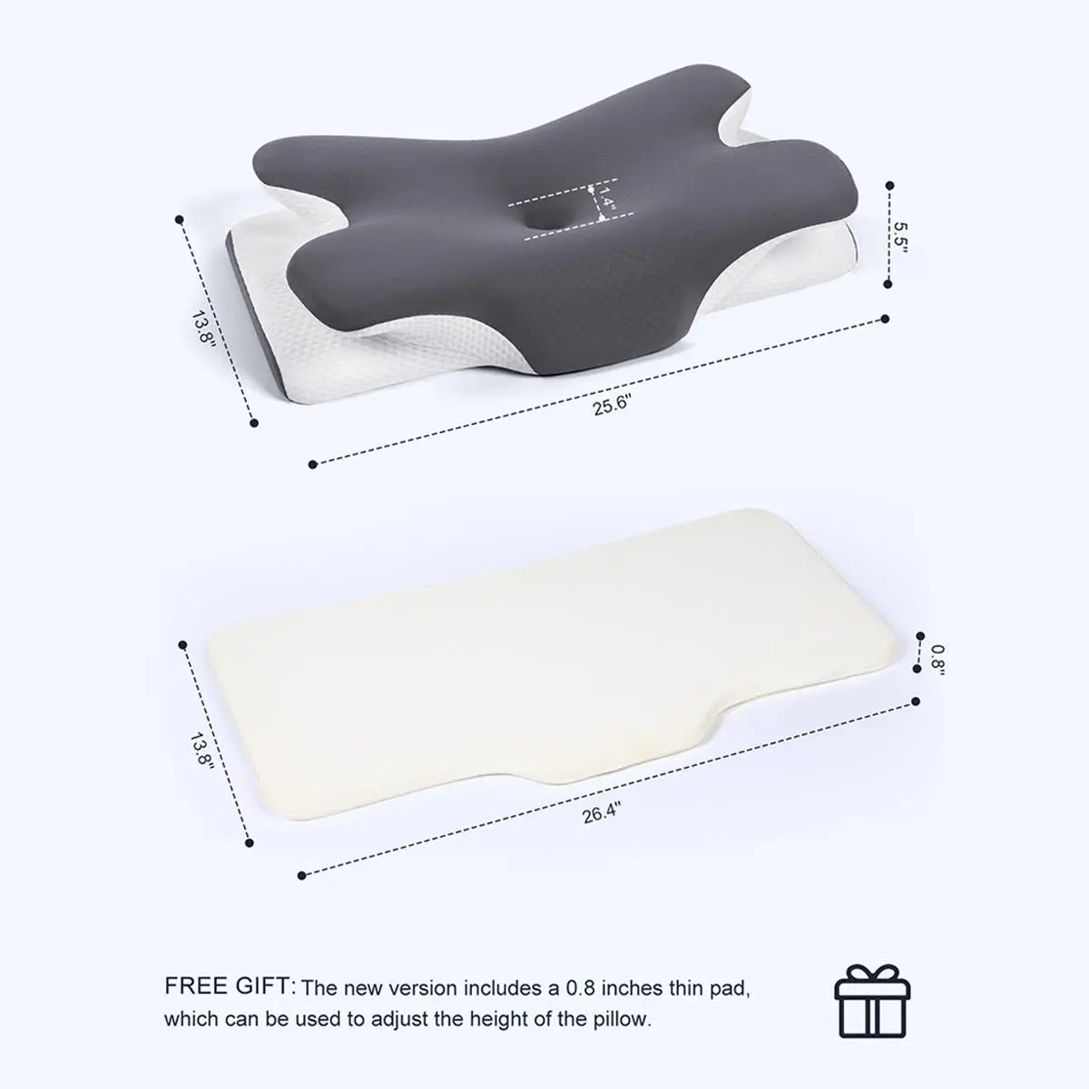 Stycove Adjustable Ergonomic Memory Foam Pillow