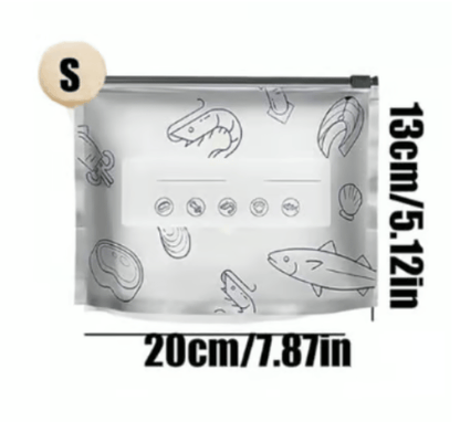 Aluminum Foil Sealable Bags, Reusable Zip Lock Food Storage Pouches