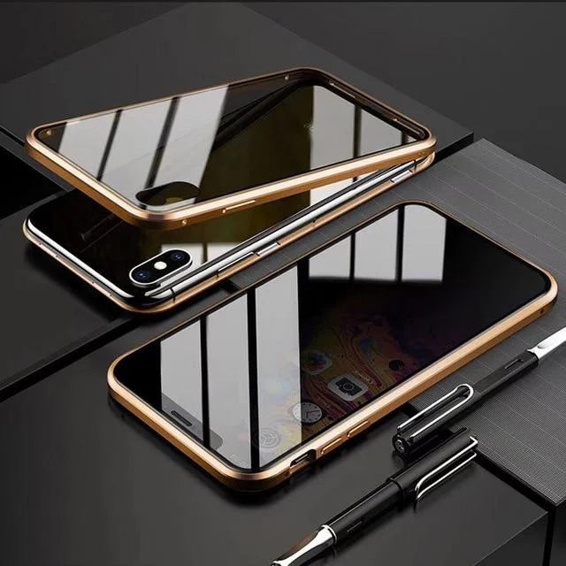 Iphone Anti-Peep Screen Protector Magnetic Case