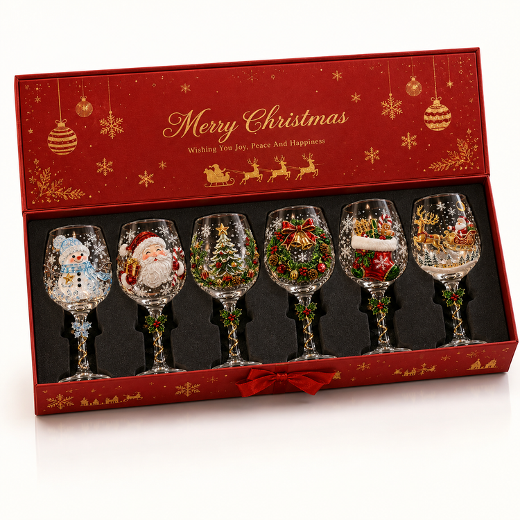 3D Wine Glass Set