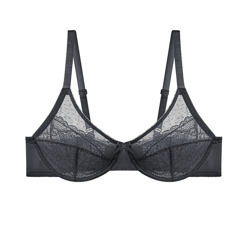 Floral Lace Plus Size Underwire Unlined Comfort Unpadded Full Coverage Bra