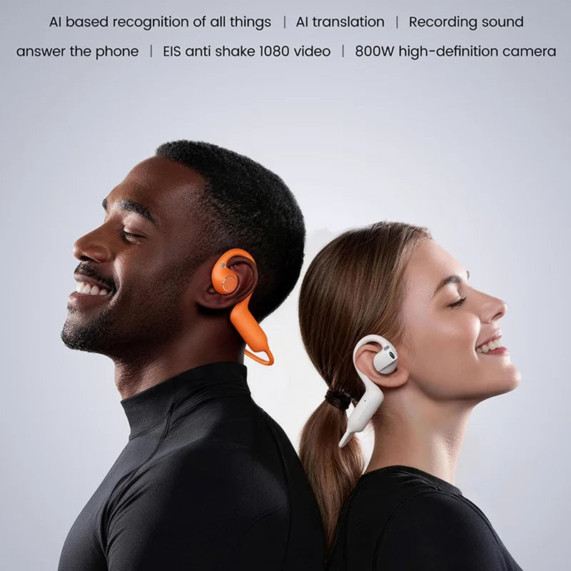 🎧AI Translation Smart Camera Bone Conduction Bluetooth-compatible Earphones