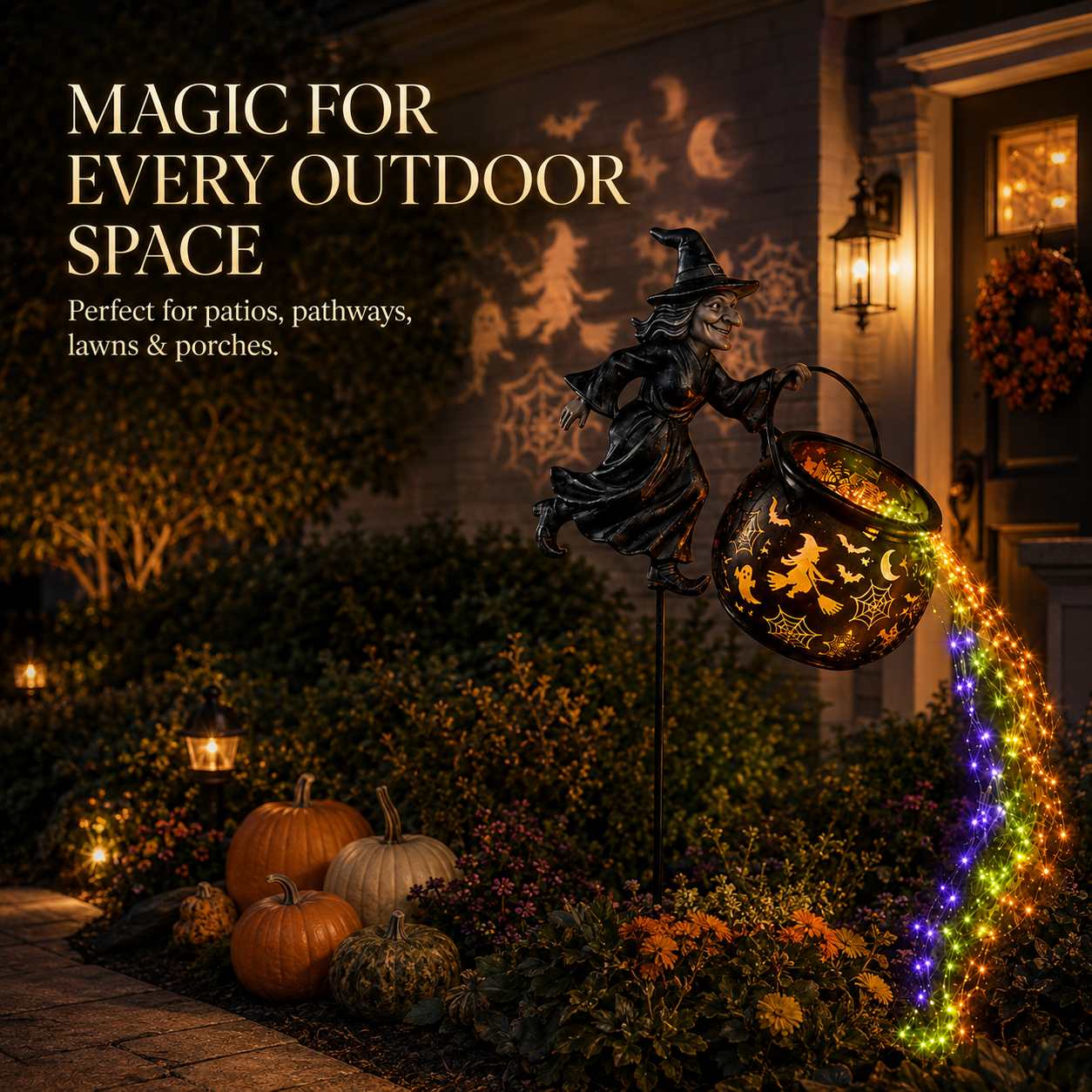 🎃Halloween Witch Cauldron Garden Light