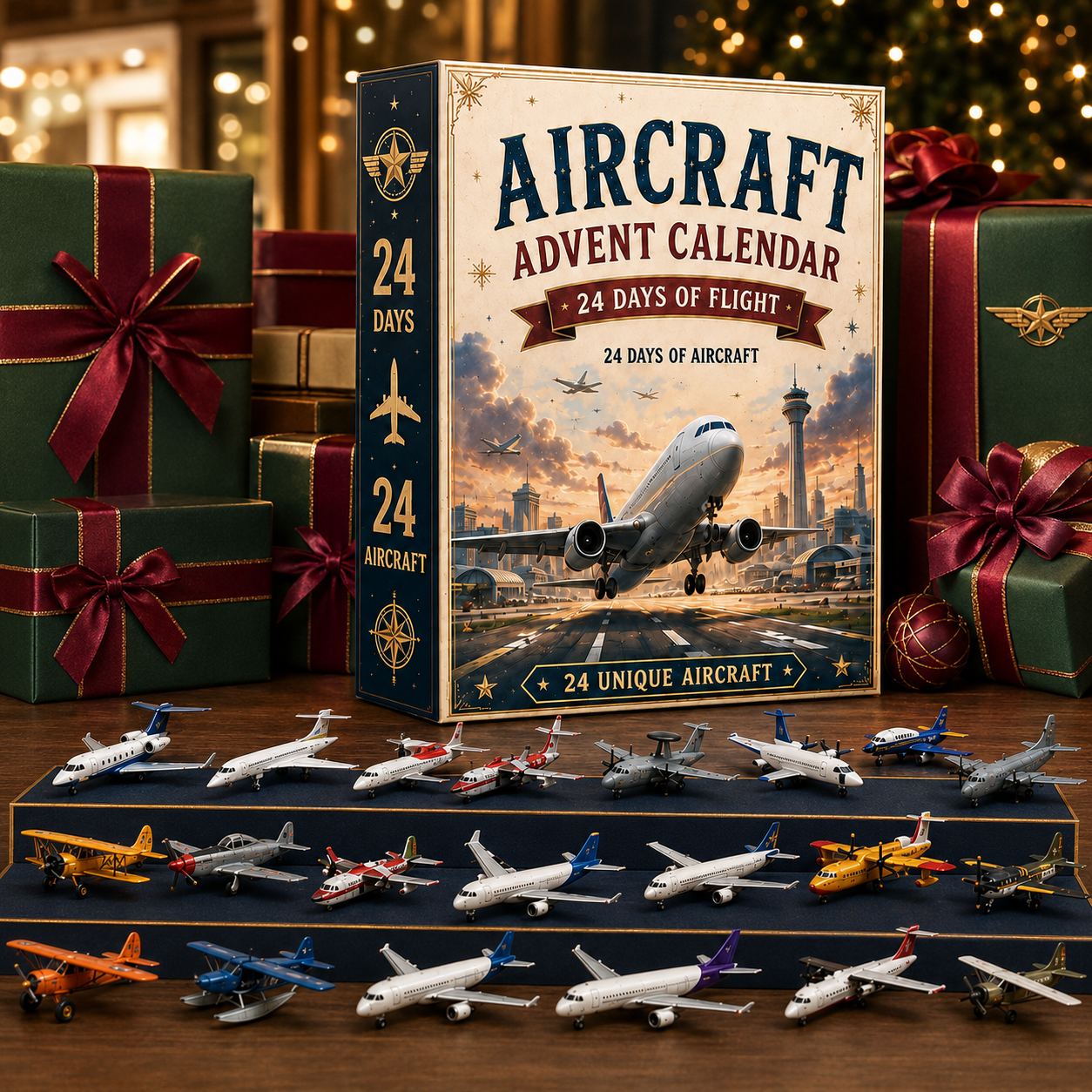 ✈️ Aircraft Advent Calendar 2026 | 24 Days of Flight with 24 Unique Miniature Airplanes, Jets & Aviation Collectibles 🎄🎁