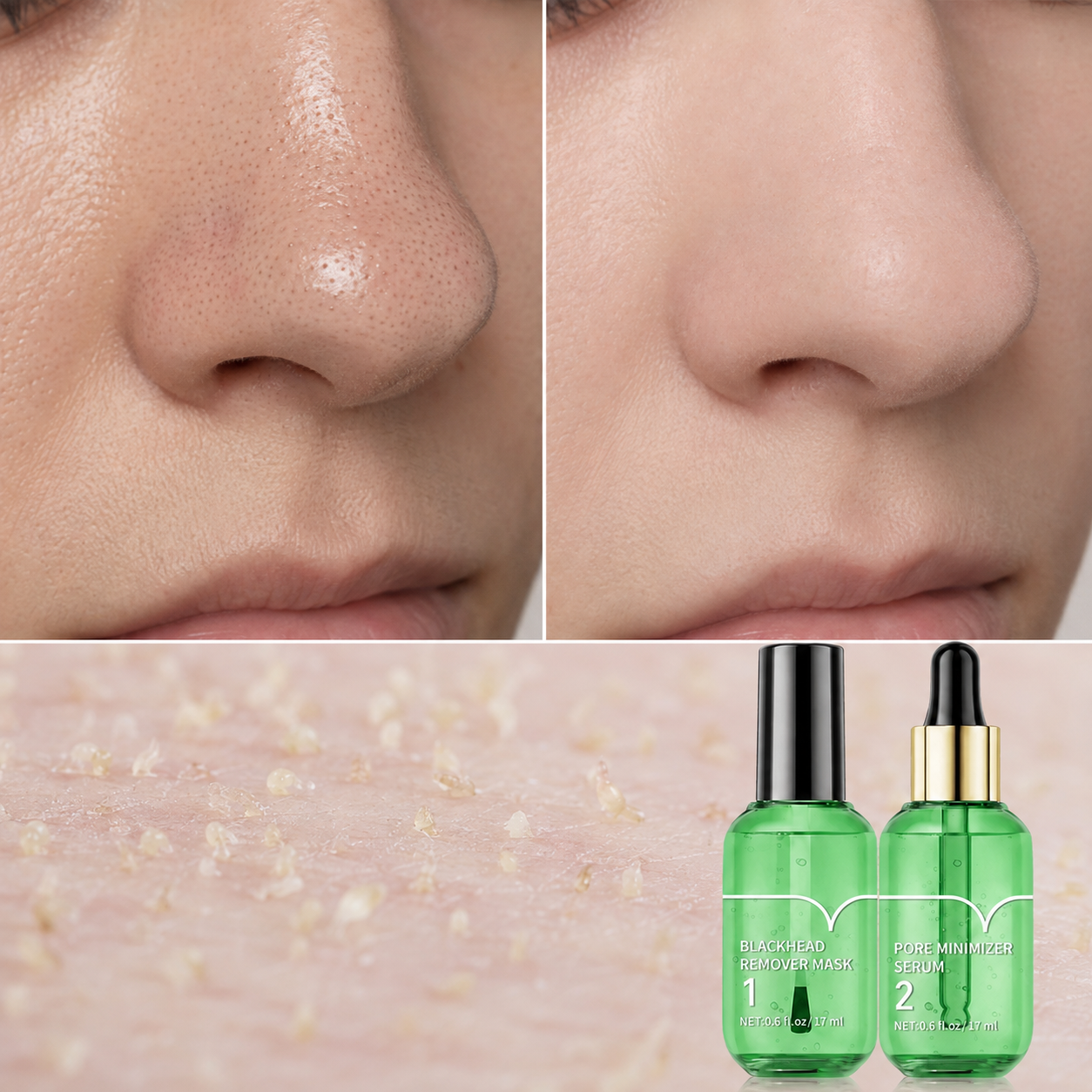 Stycove Green Tea Blackhead Remover 100 sheet Nose Pore Strips & Pore Minimizer Serum Peel Off Mask for Pores, Nose, Chins & Face
