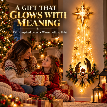 ✨Bethlehem Star of Faith – Lighted Nativity Wall Decor✝️