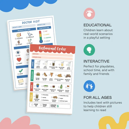 Playtime Notepads For Kids-Imaginative Role Play
