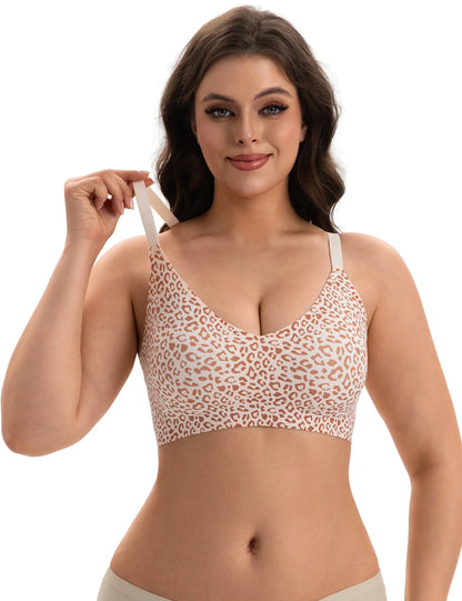 Lusait Lace Jelly Bra Bralettes for Women | Seamless Wireless Deep V