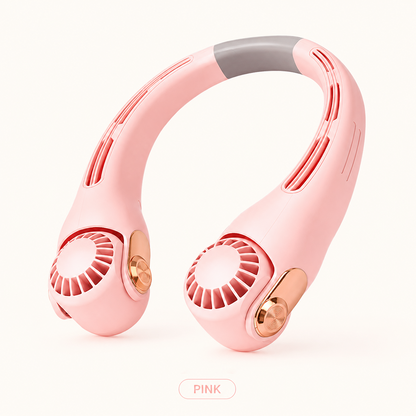 ❄️ Portable Neck Fan - 3-Sec Instant Cooling, 360° Rotating Head, 3-Speed Airflow