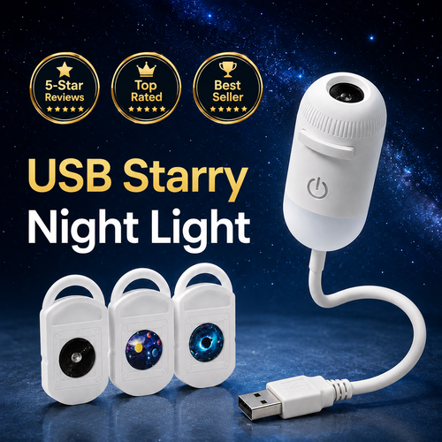💡🌃2-in-1 Galaxy Star Projector USB Night Light for Indoor Decor 2026