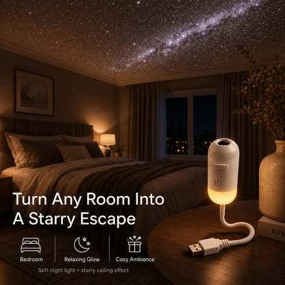 💡🌃2-in-1 Galaxy Star Projector USB Night Light for Indoor Decor 2026