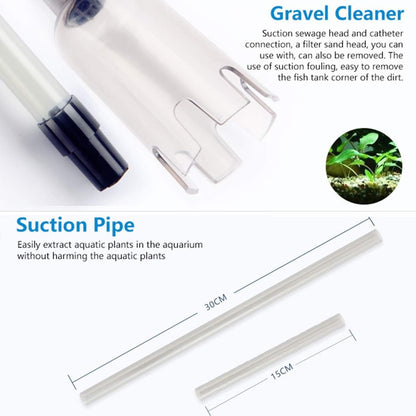 ⚡Battery Operated Electric Aquarium Gravel Siphon Cleaner ✨Fish Tank Water Vacuum Cleaning Tool With Filter Mesh Bag