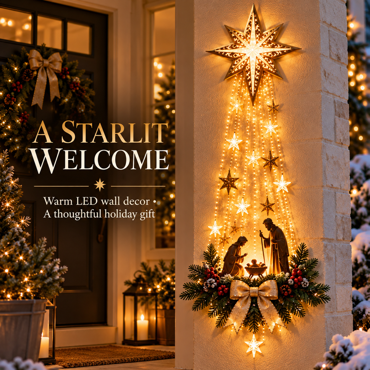 ✨Bethlehem Star of Faith – Lighted Nativity Wall Decor✝️