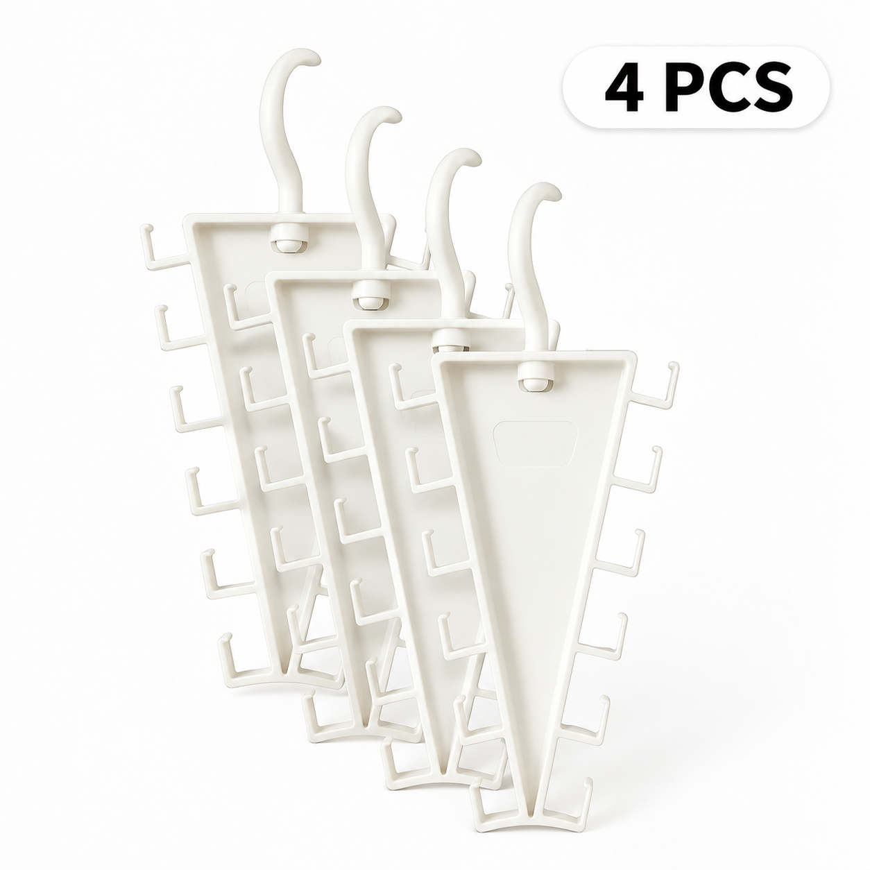 V-Shaped 12-Hook Rotating Closet Organizer, Space-Saving Hanger for Shirts, Pants, Scarves & Accessories