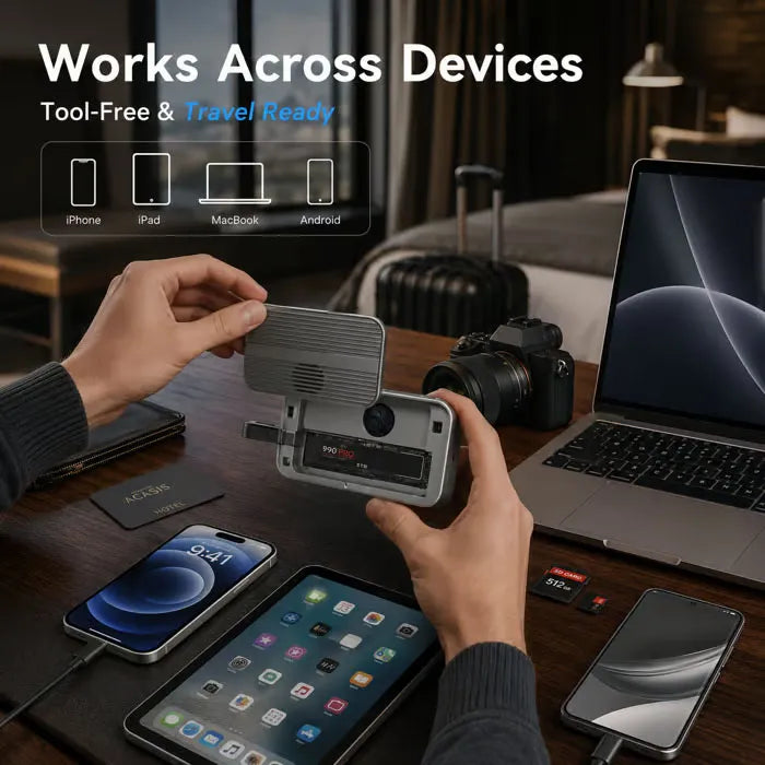 ❄️Card-Sized Cooling SSD Hub! Ice-Storm Cooling 6-in-1 USB C Hub