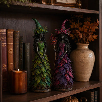 🧙 Enchanted Autumn Witch Figurine