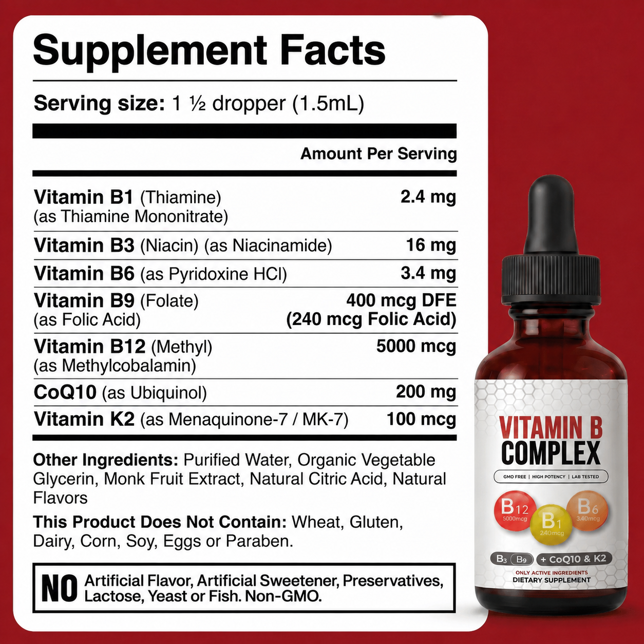 Active B-Complex with CoQ10 & K2