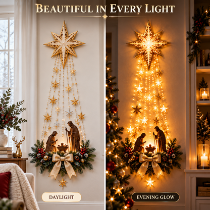 ✨Bethlehem Star of Faith – Lighted Nativity Wall Decor✝️
