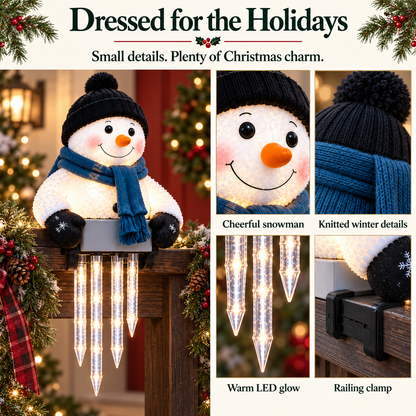 ☃️WinterGlow Snowman Icicle Light Decor