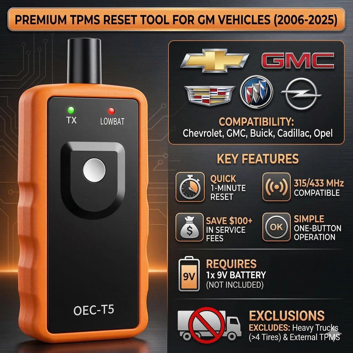 EL-50448 GM TPMS Relearn Tool for Buick Chevrolet Cadillac