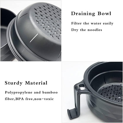 🍜 Ramen Bowl Set, Microwave Safe Instant Noodle Bowl, Durable Lunch Box