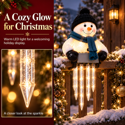 ☃️WinterGlow Snowman Icicle Light Decor