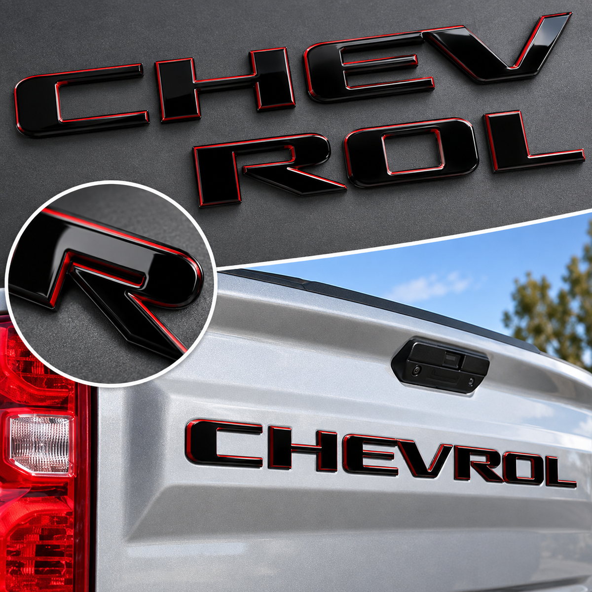 3D Raised Tailgate Letters – Premium ABS Overlay Trim Stickers