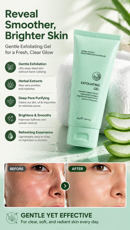 Herbal Extract Brightening Exfoliating Gel