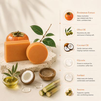 Original Persimmon Soap – Deodorizing & Skin Cleansing Bar
