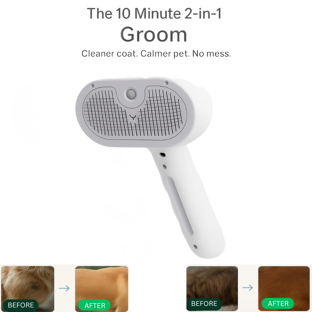 Stycove Pet Steam Brush + Solution Refills
