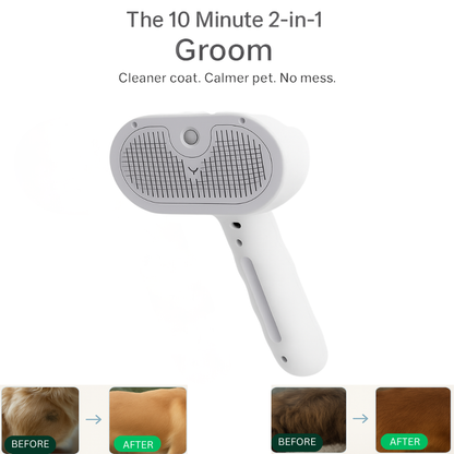 Stycove Pet Steam Brush + Solution Refills