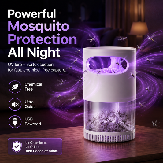 🌙Quiet UV Mosquito Trap – Chemical-Free & Safe for Kids & Pets🦟