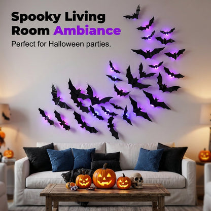 🔥Halloween 3D Lighted LED Flashing Bats