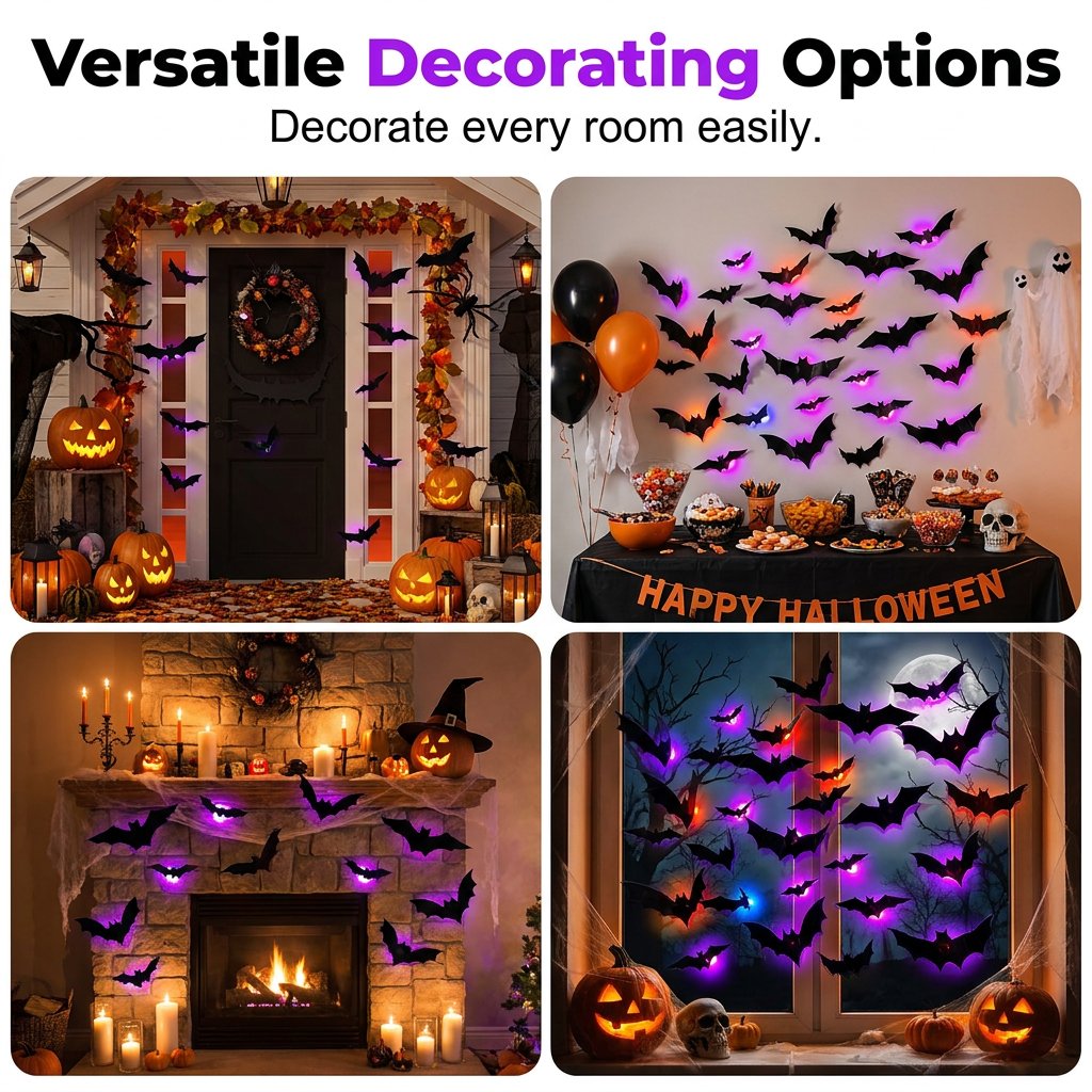 🔥Halloween 3D Lighted LED Flashing Bats