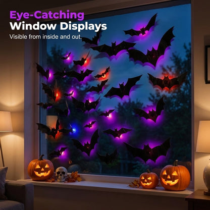 🔥Halloween 3D Lighted LED Flashing Bats