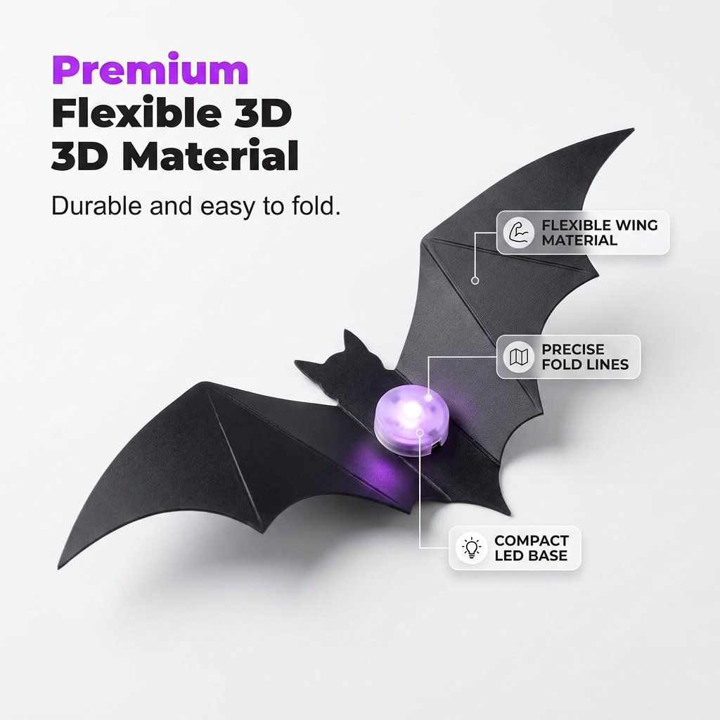 🔥Halloween 3D Lighted LED Flashing Bats