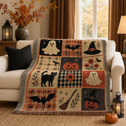 Multi-Function Woven Tassel Blanket, 130x160cm