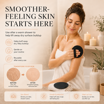 Exfoliating Scrub Bath Pads – Deep Exfoliation, Dead Skin Eraser, Reusable