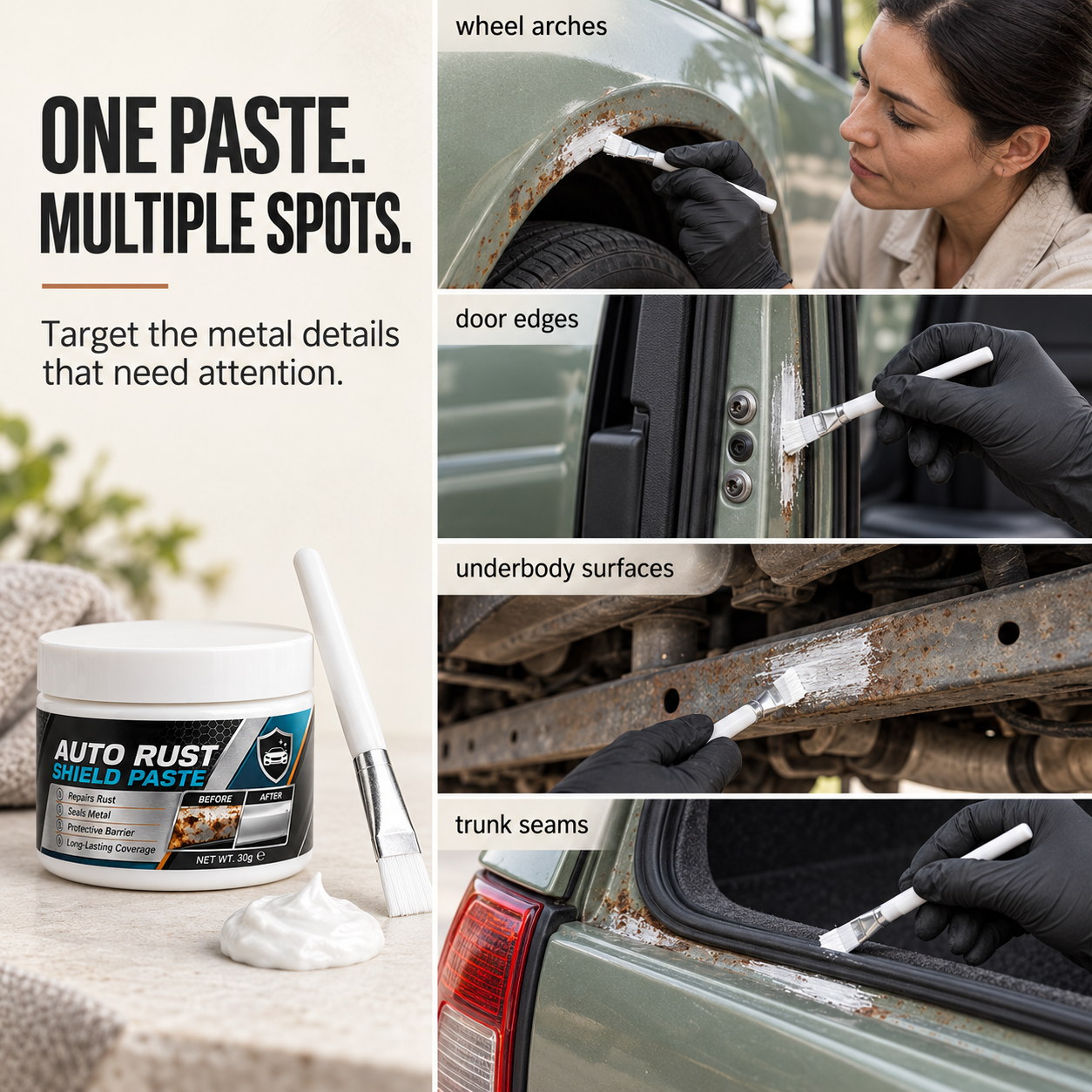 🚗Car Metal Rust Repair Paste‑ Auto Rust Shield Anti‑Corrosion Restoration Cream, Long‑Lasting Protective Barrier for Car Metal Surfaces