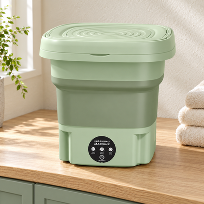 🧺 8L Portable Foldable Washing Machine with Spin Dryer – Compact Washer for Underwear & Socks