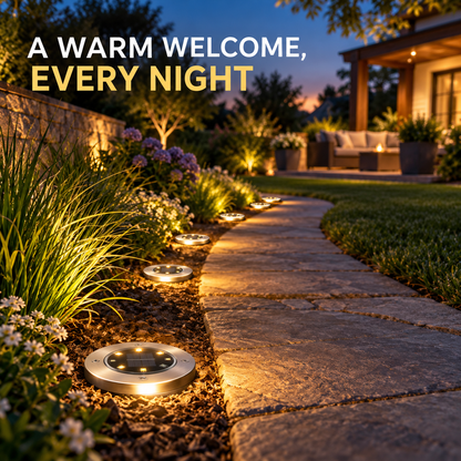 Outdoor Solar Disk Lights – Waterproof In-Ground Landscape Lighting